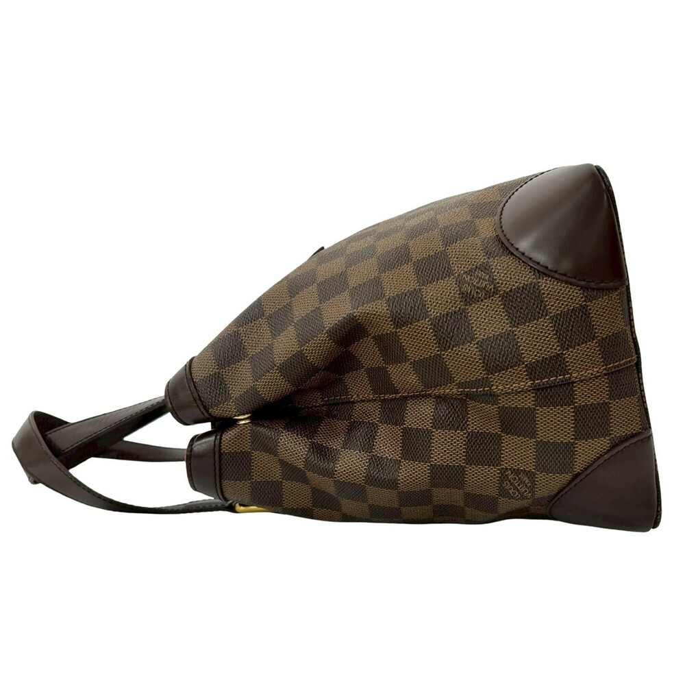 LOUIS VUITTON Authentic Brown Damier Leather Tote Bag - Picture 5 of 10